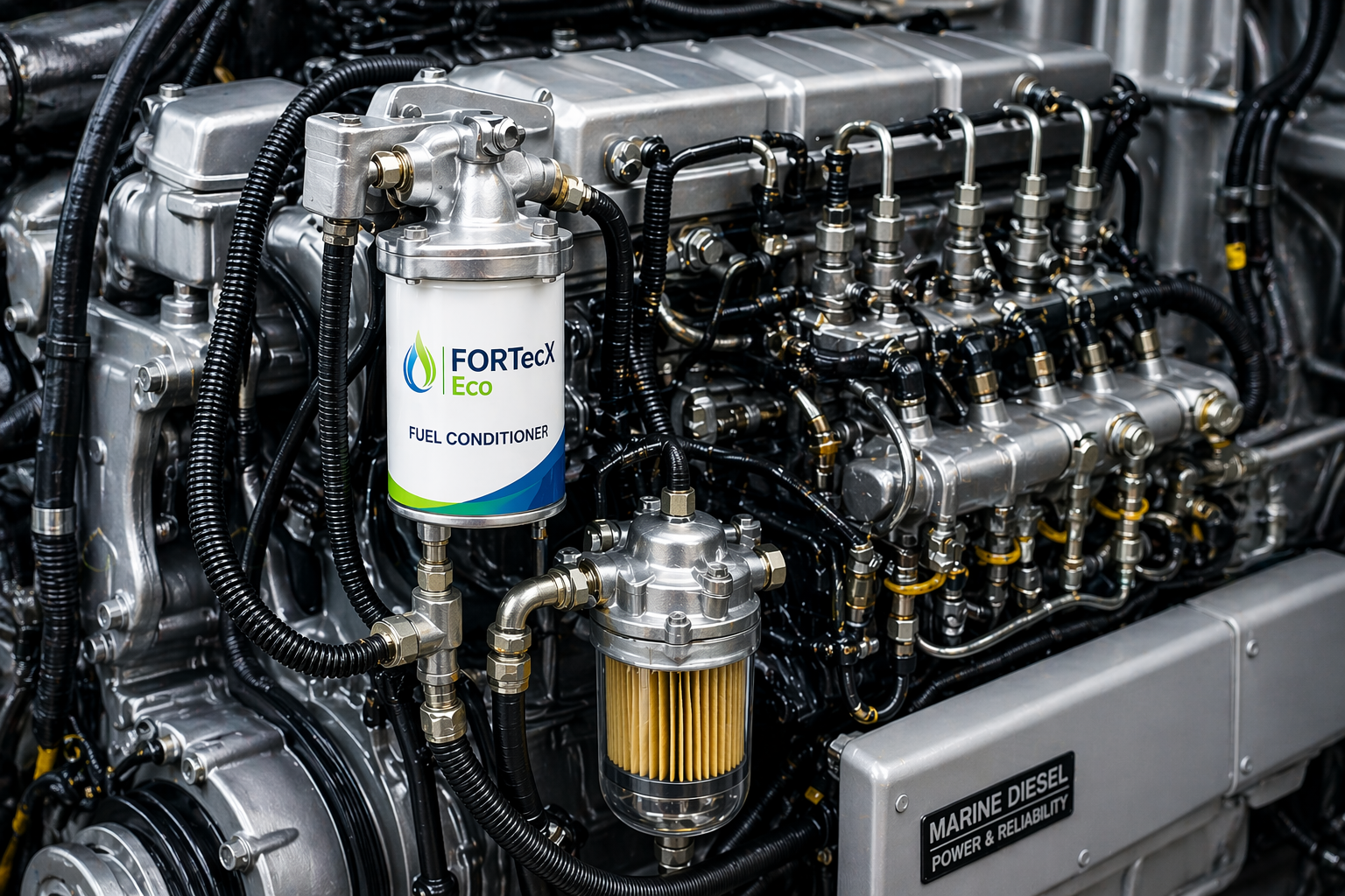 Marine diesel engine fuel system components