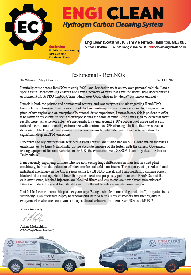 Engi Clean testimonial image