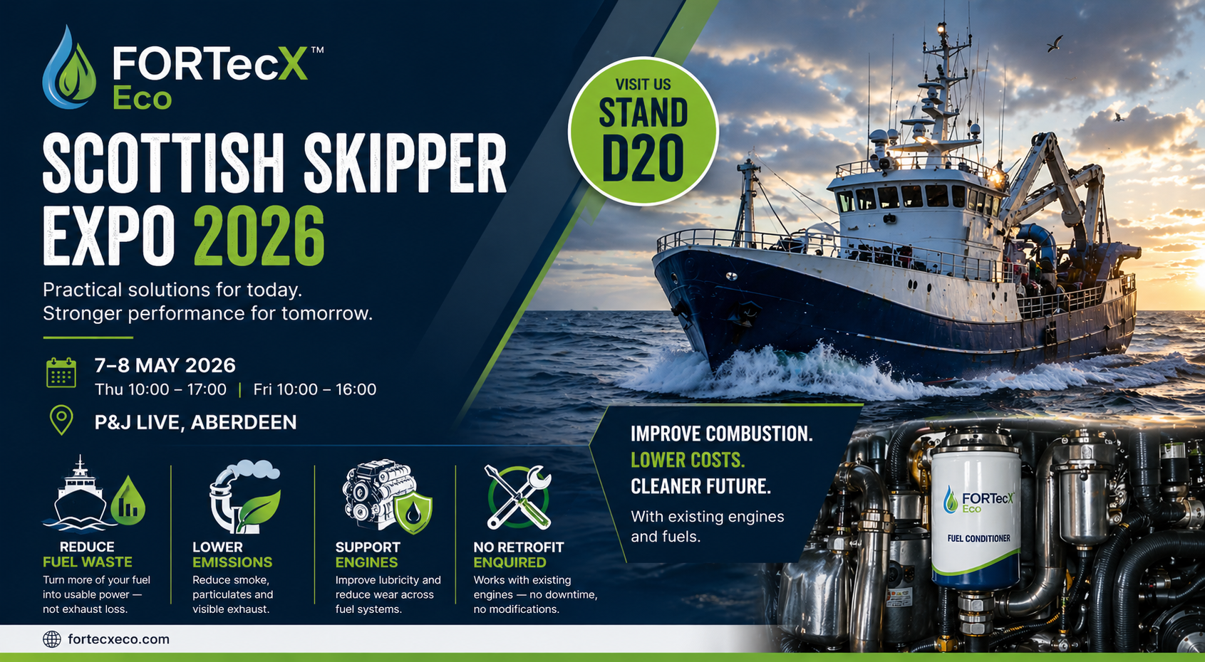 FORTecX Eco exhibiting at Scottish Skipper Expo 2026